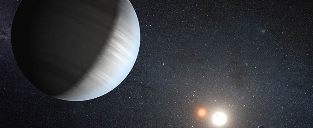 Kepler Discovers Planetary System Orbiting Two Suns