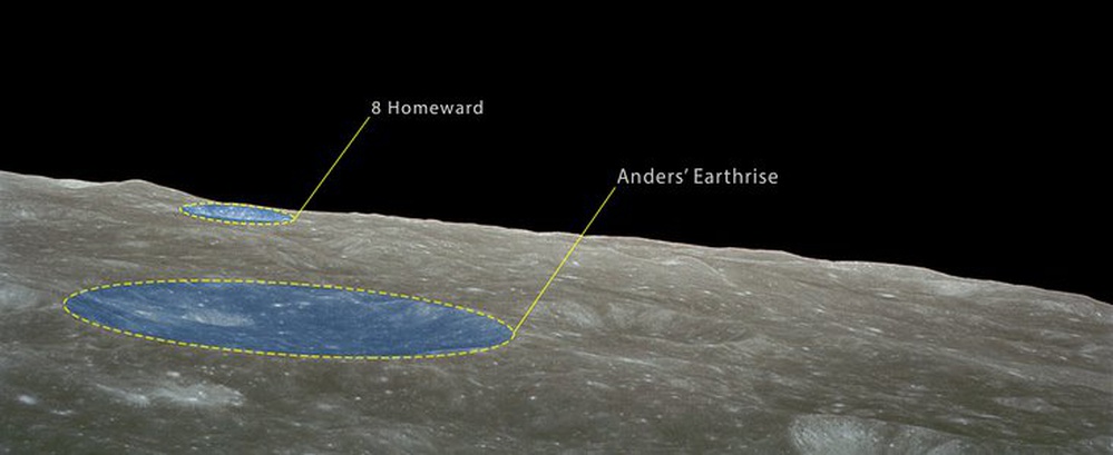 Lunar craters named in honour of Apollo 8